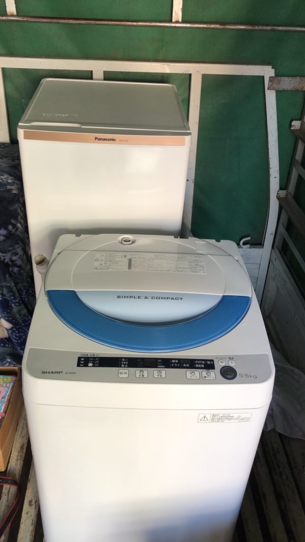 パナソニックの2D冷蔵庫【138L】とシャープ5kの洗濯機